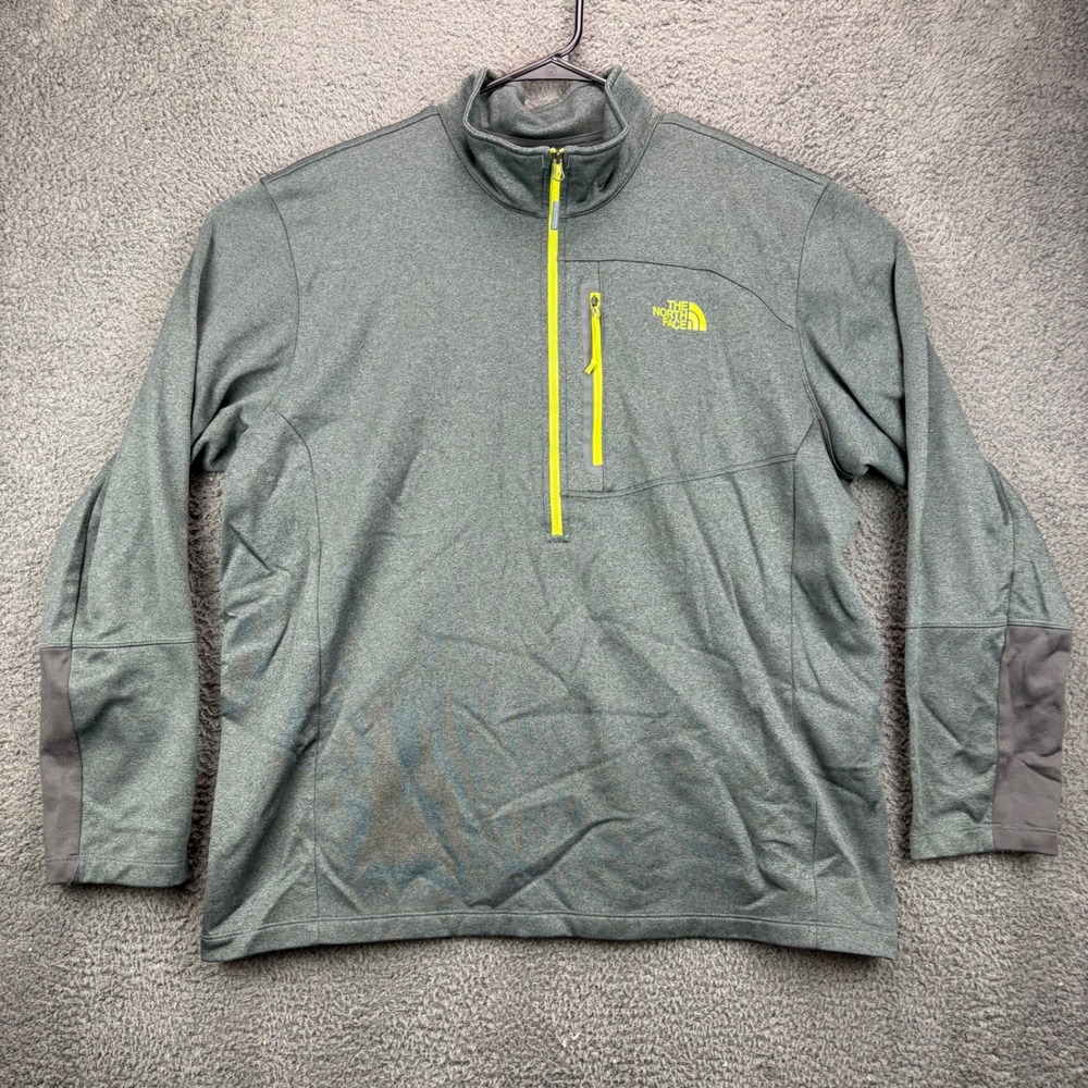 The North Face Mens Gray 1/4‎ Zip Long Sleeve Pullover Jacket Size XXL